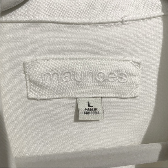 Maurices White Denim Jean Jacket Large - Picture 3 of 5